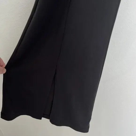 Jolie & Joy By FCT | Black Stretchy Pull On Pants Ankle Slits Flare Size 1X - Picture 4 of 7